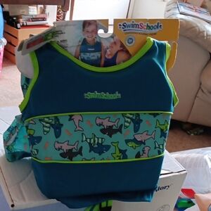 Aqua Blue and Green Swim Trunks for Pool Fun
